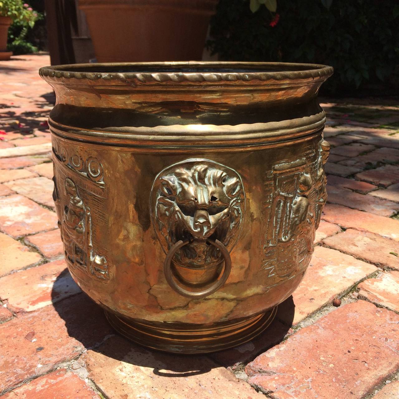 English Brass Planter from the H.W. Keil Collection For Sale