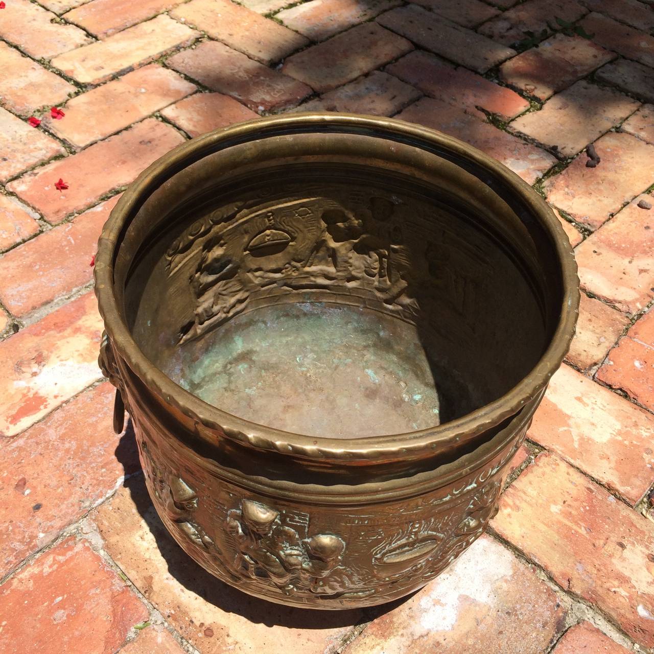 Brass Planter from the H.W. Keil Collection In Good Condition For Sale In Palm Beach, FL