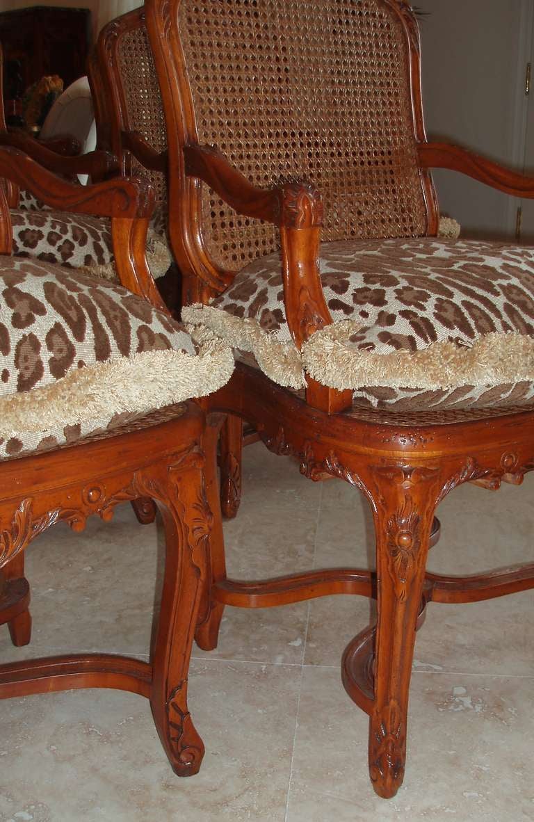 Set of Eight Louis XV Style Armchairs In Good Condition For Sale In Palm Beach, FL