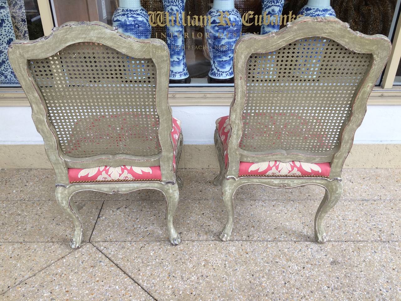 Painted Superb Pair of Italian Side/Dining Chairs For Sale