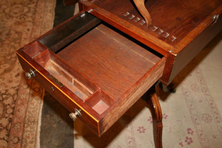 Hand-Crafted Fine Period Sheraton Mahogany Reading Table For Sale