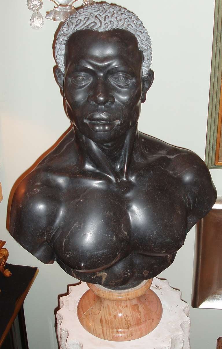Italian Handsome Nubian Bust For Sale