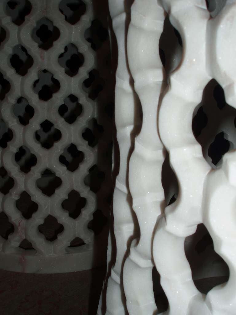 Contemporary Moroccan Style Marble Drum Tables