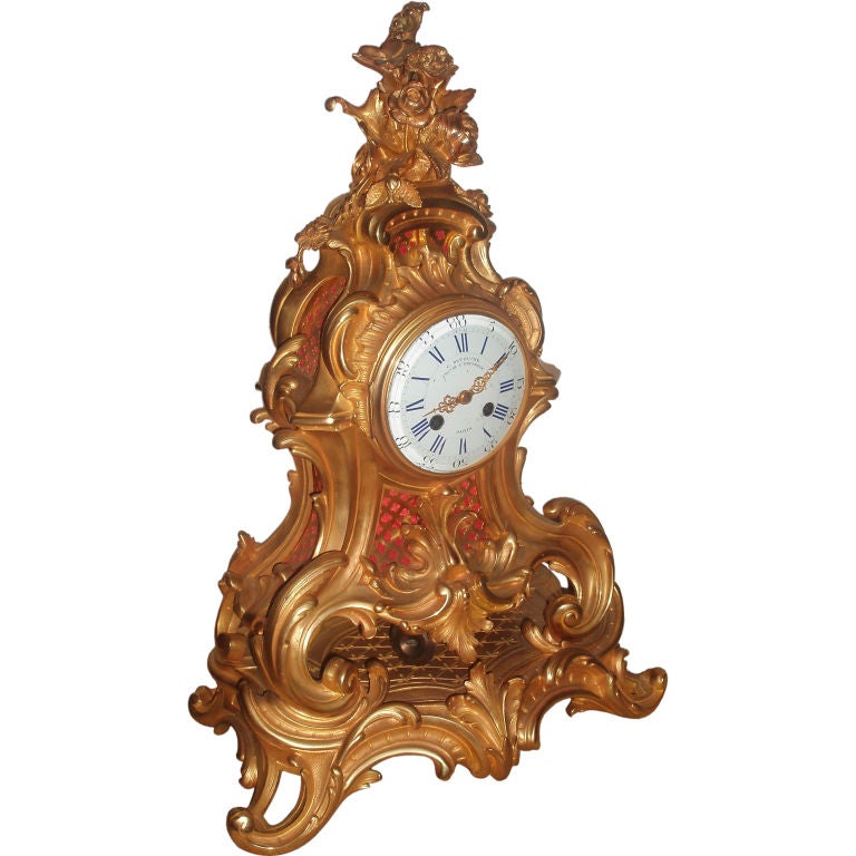 Bronze Doré Mantel Clock For Sale
