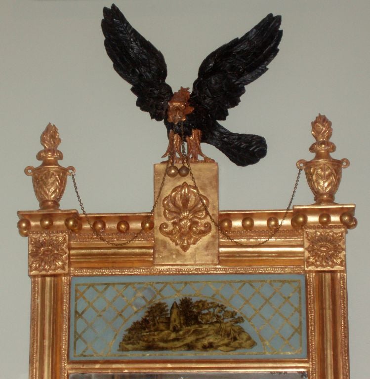 Giltwood & Eglomise Regency Mirror