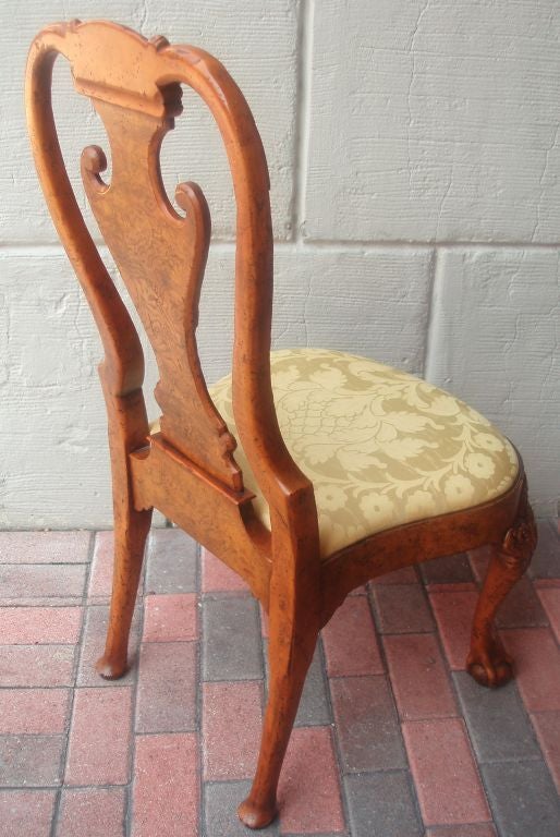 English Eight Remarkable Queen Anne Style Side Chairs For Sale