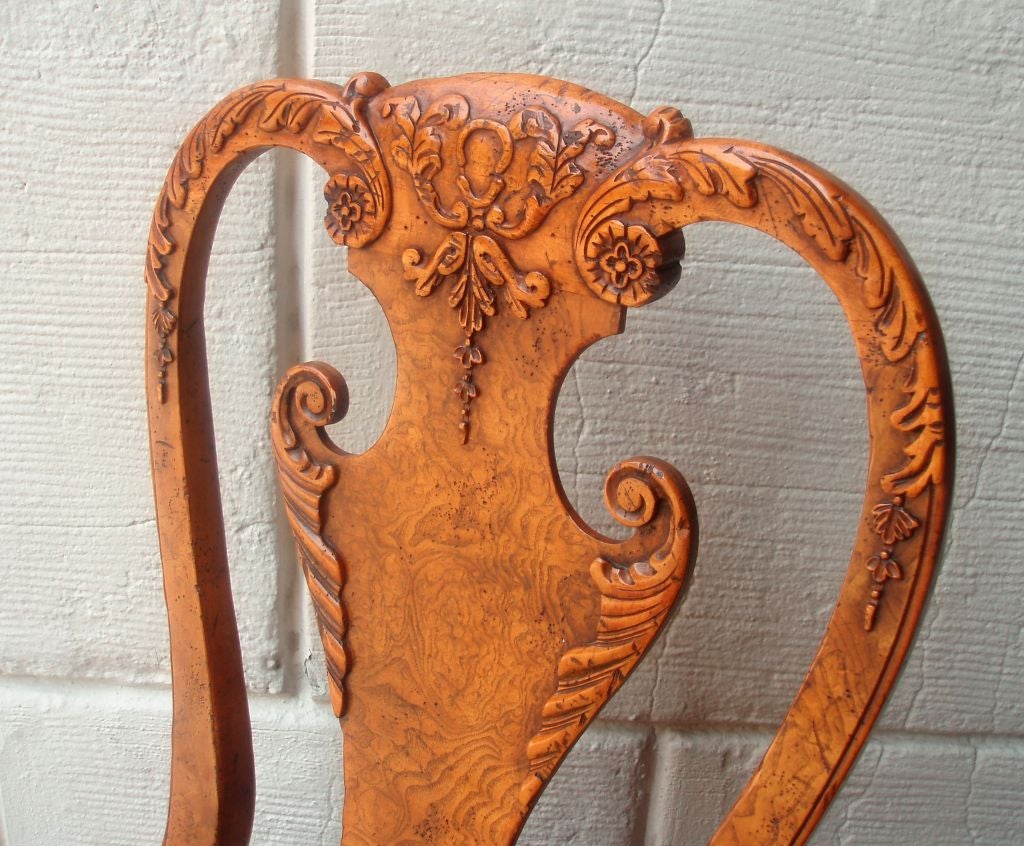 Eight Remarkable Queen Anne Style Side Chairs In Good Condition For Sale In Palm Beach, FL