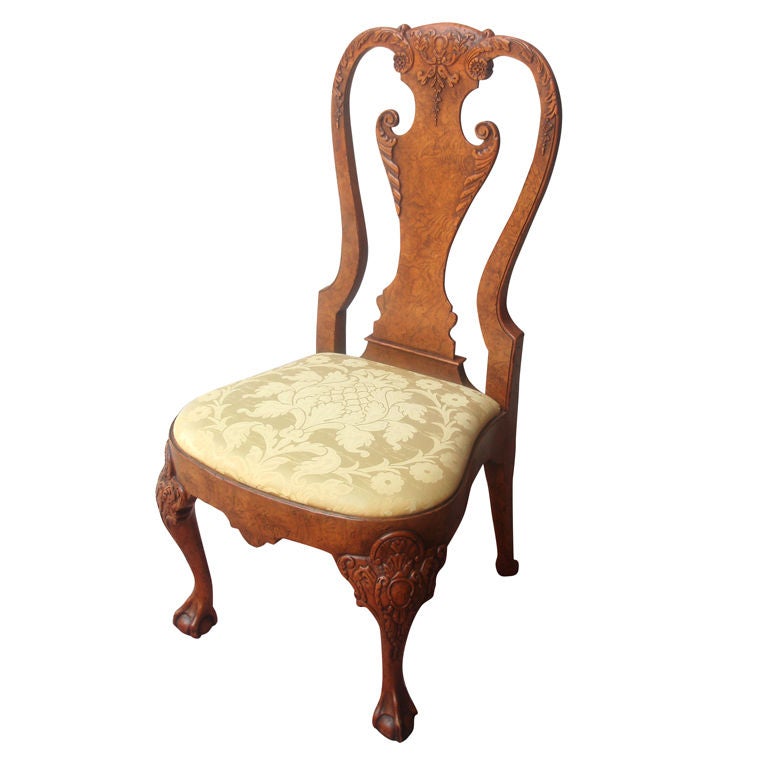 Eight Remarkable Queen Anne Style Side Chairs For Sale