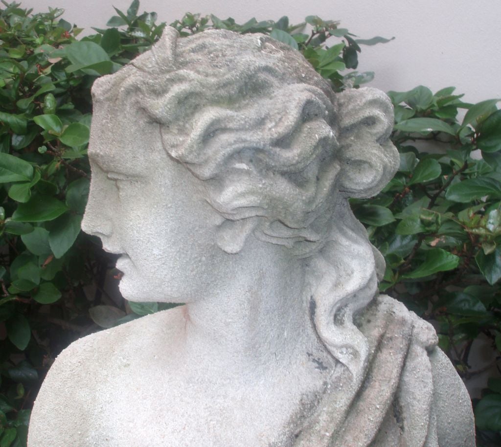 Gorgeous Cast Stone Italian Statue In Good Condition For Sale In Palm Beach, FL