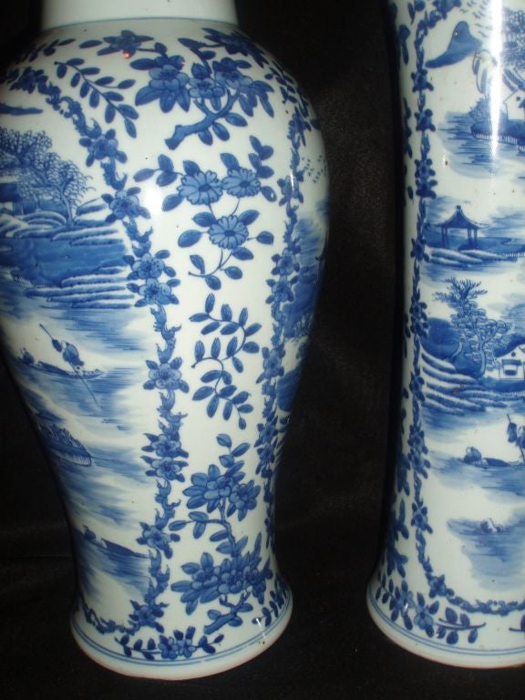 Garniture of Blue and White Chinese Porcelain 1