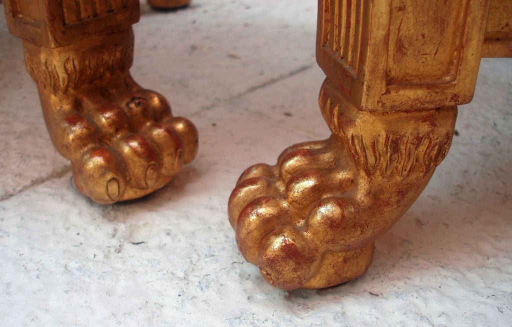 Wood Very Handsome Directoire Style Giltwood Tabouret