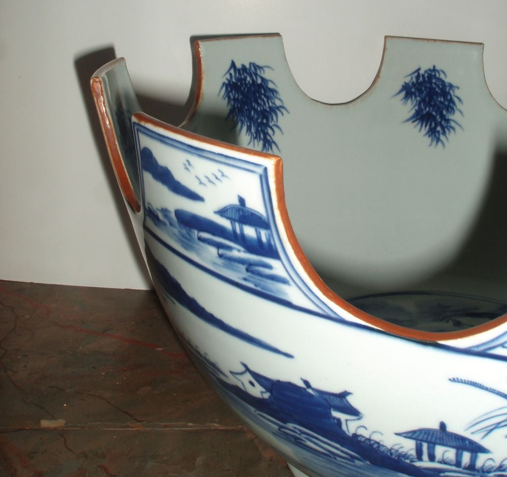 Blue & White Chinese Monteith Bowl 3