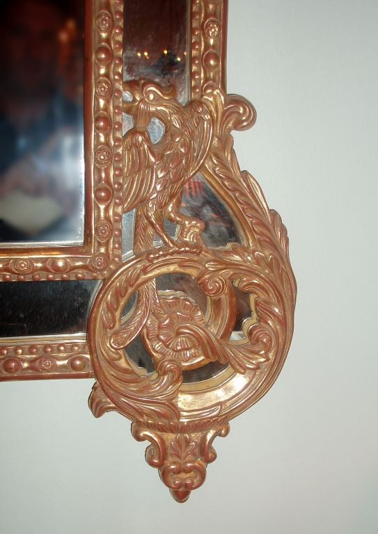 Regence Style Giltwood Framed Mirror In Good Condition For Sale In Palm Beach, FL