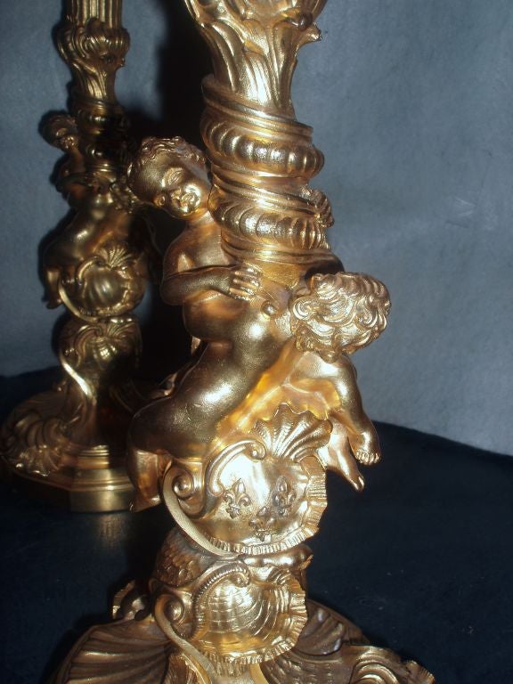 Set of Candlesticks In Good Condition For Sale In Palm Beach, FL