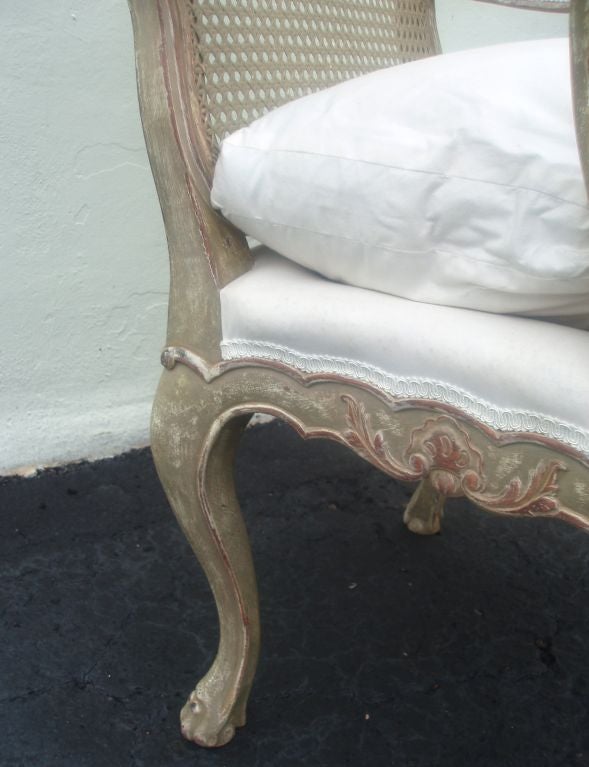 Pair of 18th Century Style Armchair in the Italian Taste For Sale 1