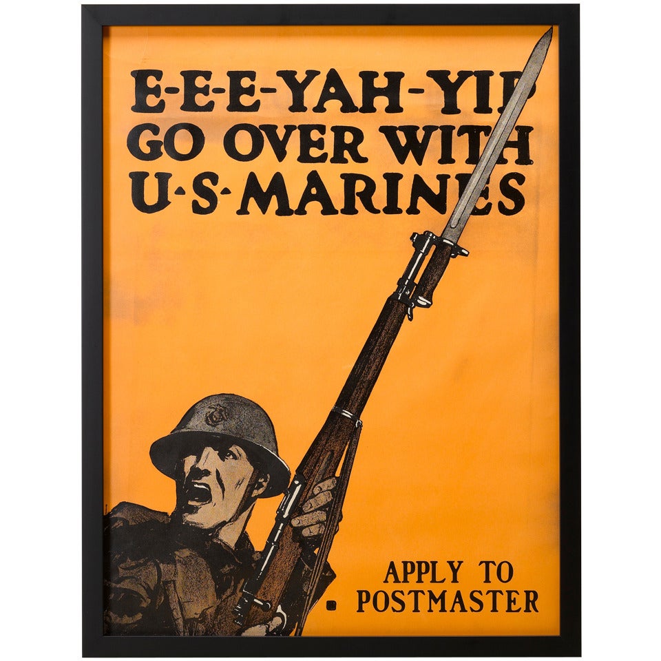 E-E-E-YAH-YIP World War I U.S. Marines Recruitment Poster