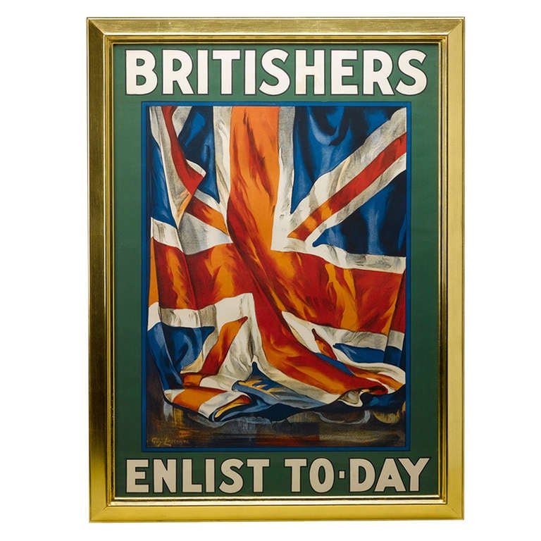 1917 Original British Recruitment Rail Office Poster by Guy Lipscombe For Sale