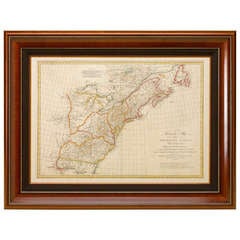 Map of North America Depicting the New World's Lakes and Rivers, 1790 3
