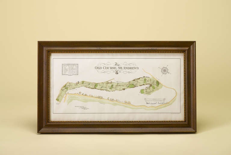 This is a first edition color printed survey map of the Old Course in St. Andrews, Scotland. The map was surveyed and depicted by renowned golf architect Dr. Alister MacKenzie, March 1924.

Signed on the map by Robert Leonard, Provost of St.