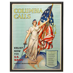 affiche de la Première Guerre mondiale "Columbia Calls":: vers 1918