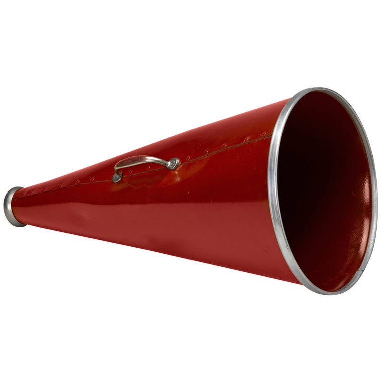 Red Antique Megaphone, circa 1950 at 1stdibs