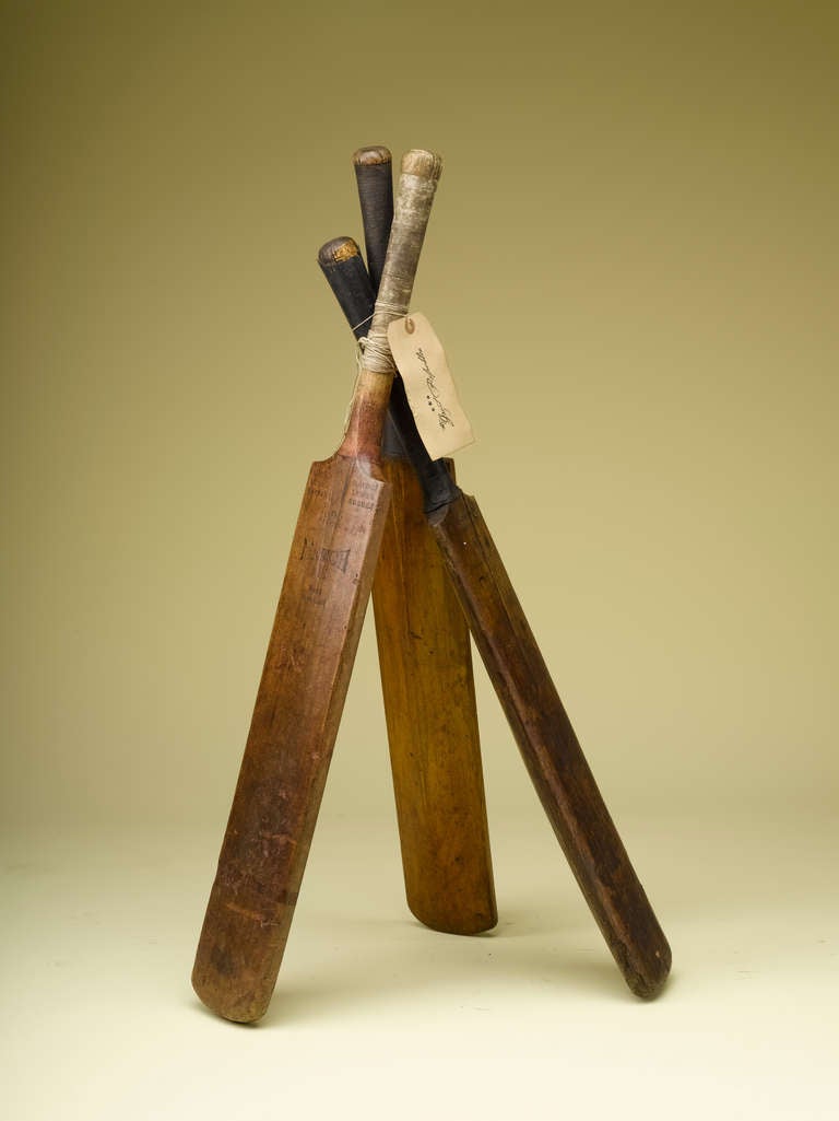 Vintage Game Used European Cricket Bats at 1stdibs