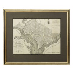 Antique Map Plan of the City of Washington in the Territory of Columbia