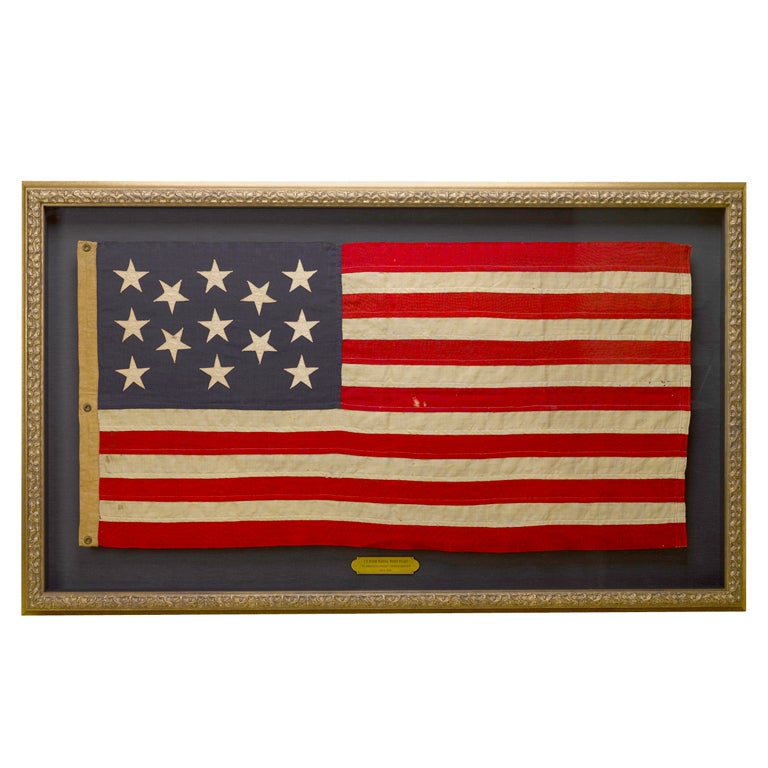 13-Star American “St. Andrews Cross” Naval Boat Flag