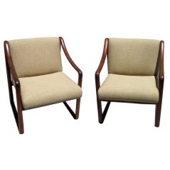 Pair of Gunlocke Modern Arm Chairs