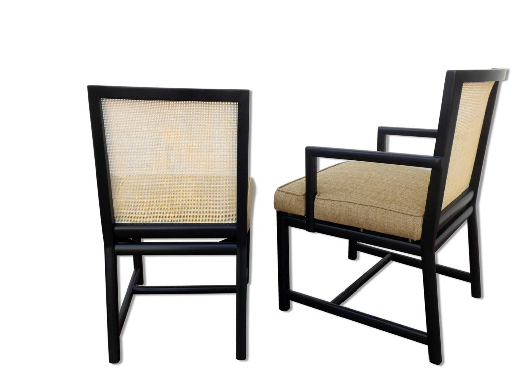 Refined set of dining chairs by Michael Taylor for Baker, Knapp & Tubbs from his 