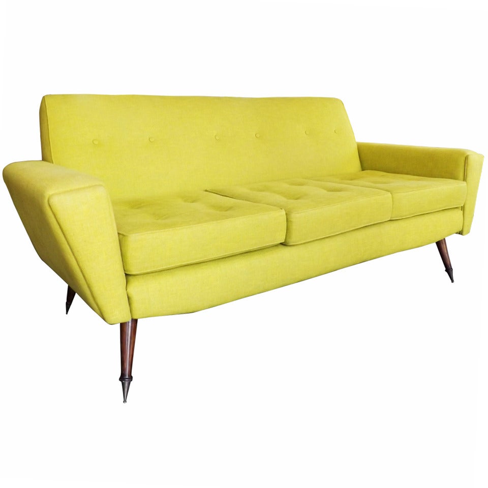 Chartreuse Sofa In The Manner Of Gio Ponti