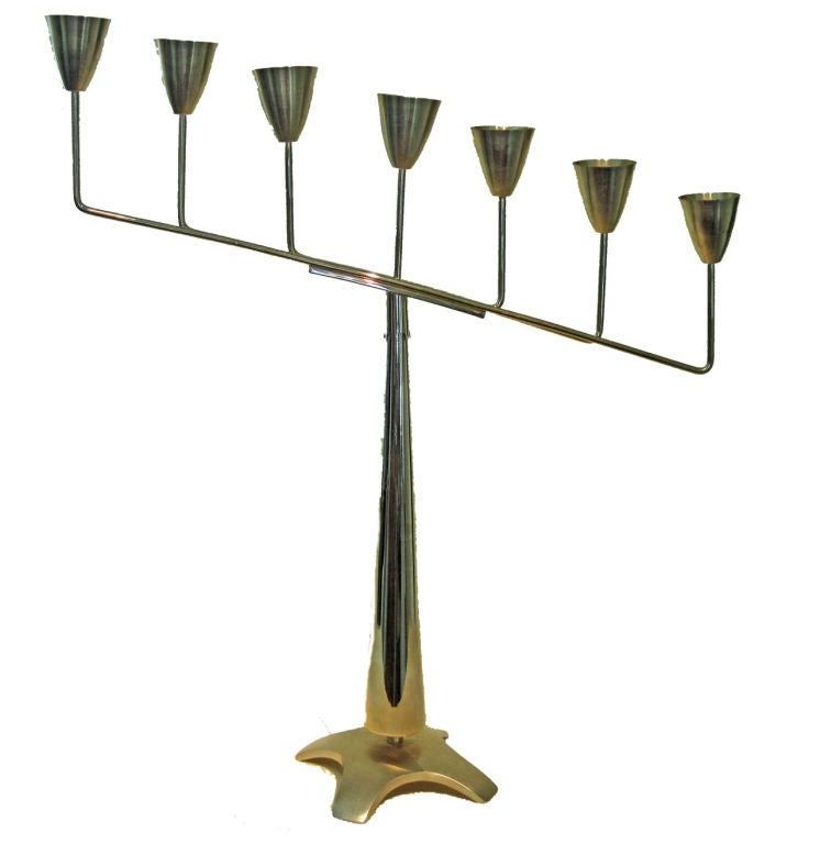 Pair of Streamline Modern Candlesticks
