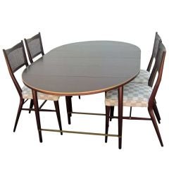 Vintage Paul McCobb Drop Leaf Dining Table and Four Chairs | circa 1950s