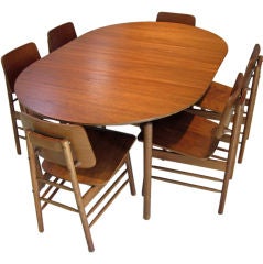 Greta Grossman  Dining Table and Six Chairs