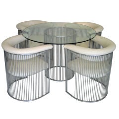 Vintage Warren Platner Style Dining Table and Four Chairs