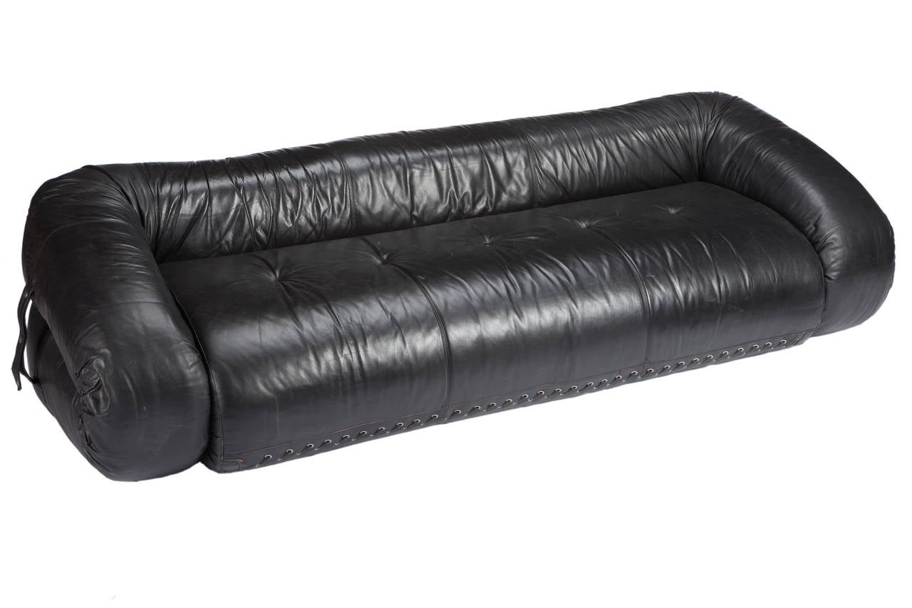 Anfibio Leather Sofa Bed by Alessandro Becchi for Giovannetti