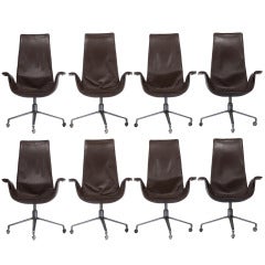 8 Fabricius And Kastholm High Back "Bird Chairs"