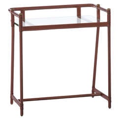 Jacques Adnet Stitched Leather Side Table 8
