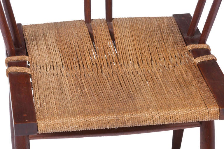 10 George Nakashima Grass Seated Chairs 3