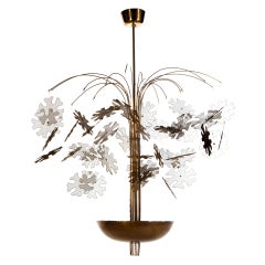 Large Paavo Tynell  "Snowflake" Chandelier