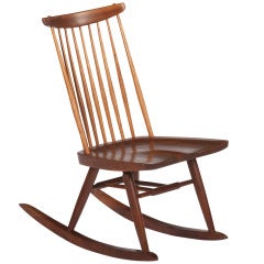 Vintage George Nakashima Spindle-Back Rocking Chair