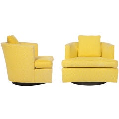 Pair Of Harvey Probber Swivel Lounge Chairs