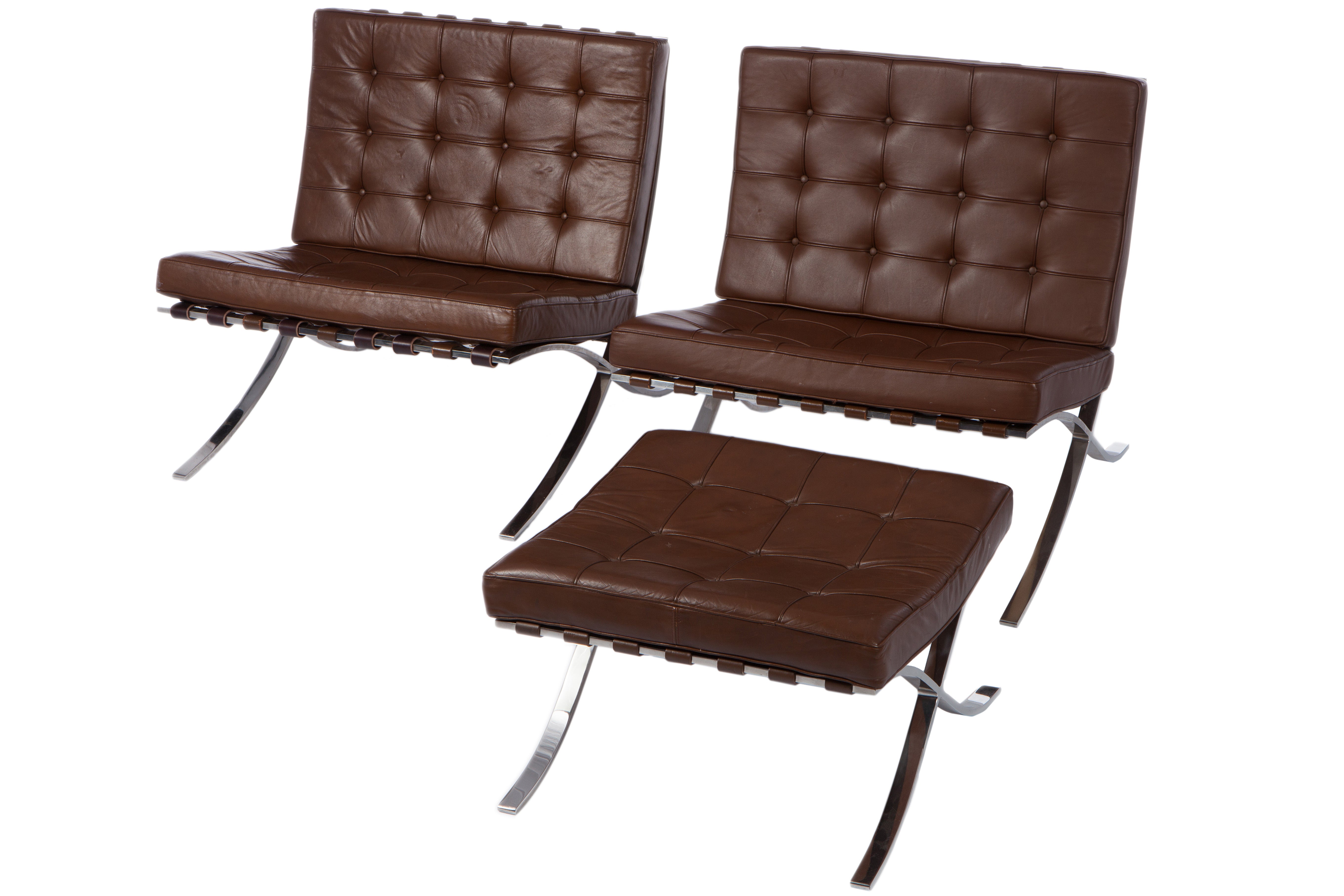  Barcelona Chairs by Ludwig Mies Van Der Rohe For Knoll