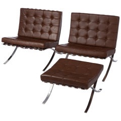  Barcelona Chairs by Ludwig Mies Van Der Rohe For Knoll
