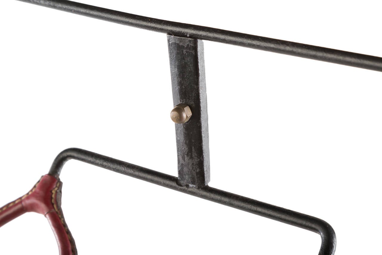 French Wall-Mounted Coat Rack by Jacques Adnet