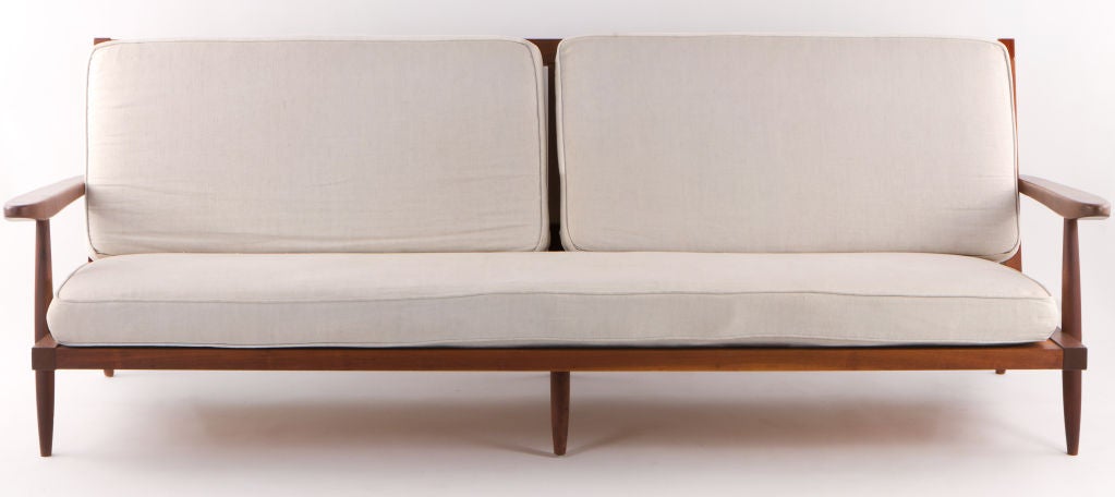 Mid-20th Century Long George Nakashima armed sofa