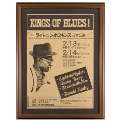 Vintage Japanese" Kings Of Blues" Poster