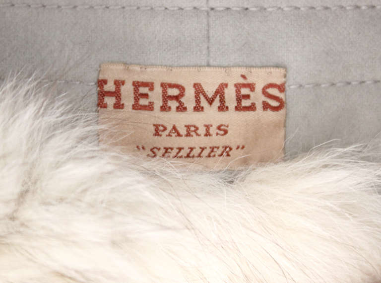 Rare Hermes Fur Throw Blanket 3