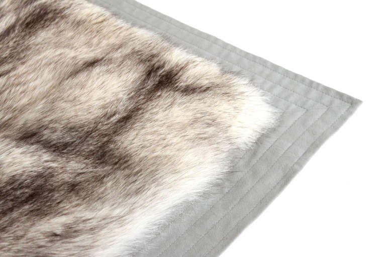 French Rare Hermes Fur Throw Blanket