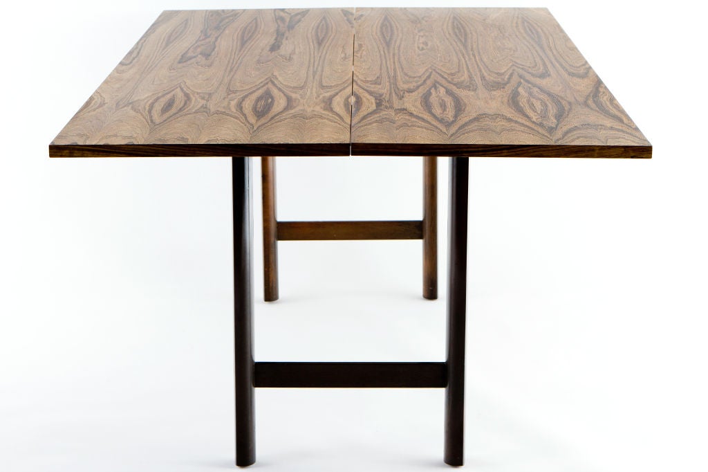 Tavolo consolle in palissandro Flip-Top di Harvey Probber